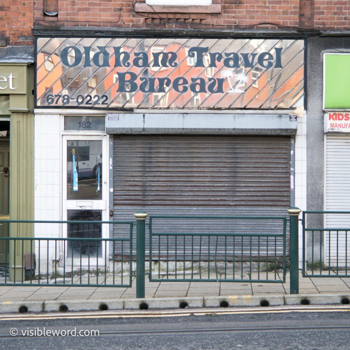 Welcome to Oldham - Visible Word - photograph (c) David Bailey (not the)