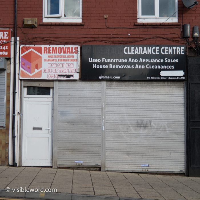 Welcome to Oldham - Visible Word - photograph (c) David Bailey (not the)