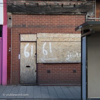 Welcome to Oldham - Visible Word - photograph (c) David Bailey (not the)