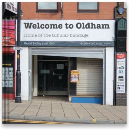 Welcome to Oldham - book cover - (c) Visible Word